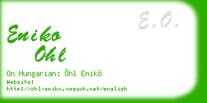 eniko ohl business card