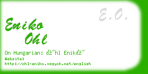 eniko ohl business card
